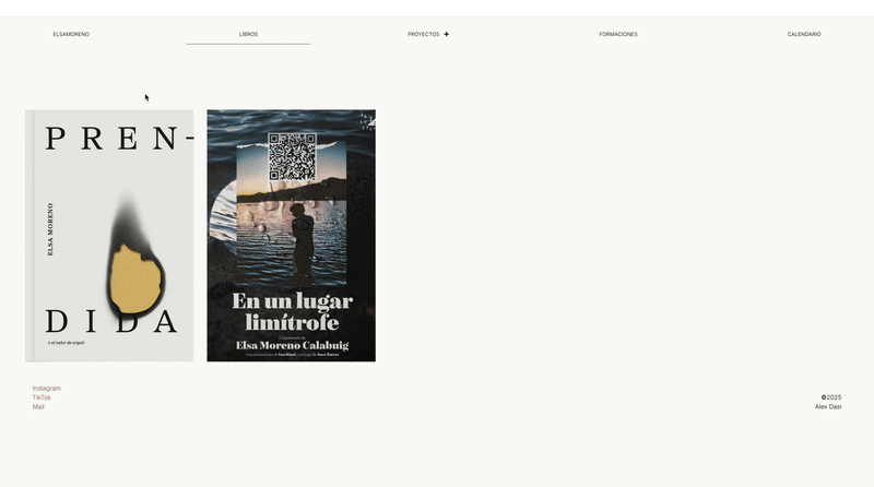 Elsa Moreno website animation